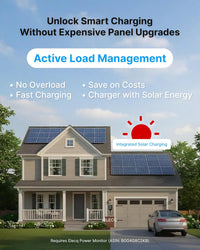 Smart Level 2 EV Charger, Active Load Management, Solar EV Charging Mode, Wi-Fi Enabled, OCPP Compatible & Future-Proof, 40A NEMA 14-50 Plug-In EV Charger for Home with J1772 Connector