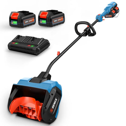 40V 13"Cordless Snow Shovel & Snow Blower,22Ft Throw, 375Lbs/Min, 2-Speed Mode,8000Mah, 6.0Ah Dual Port Charger,Electric Shovel for Driveway,Sidewalk