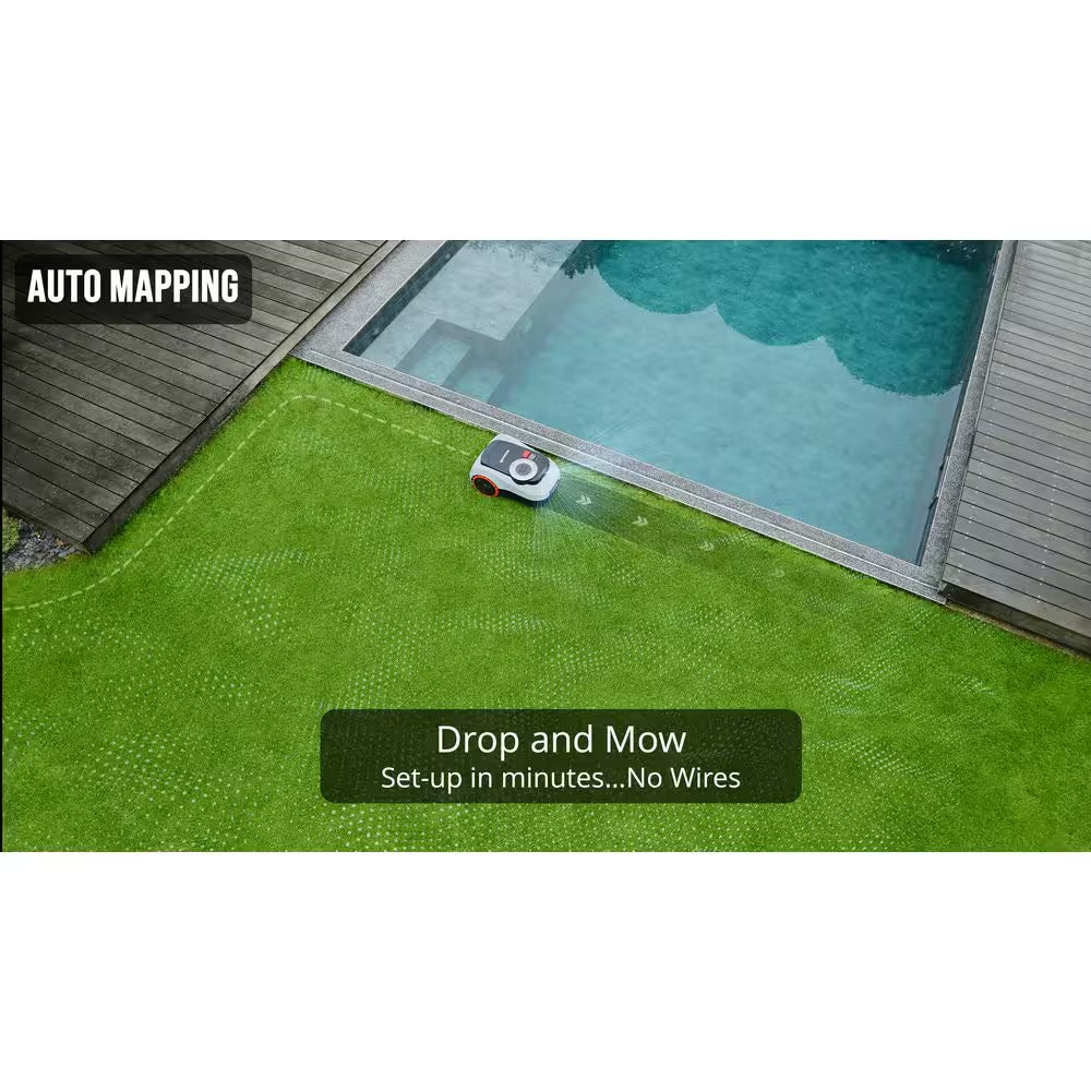 I215 8.6 In. Robot Lawn Mower (1/2 Acre) Lidar + Vision, Auto Mapping, App Control, Multi-Zone, AI Obstacle Avoidance
