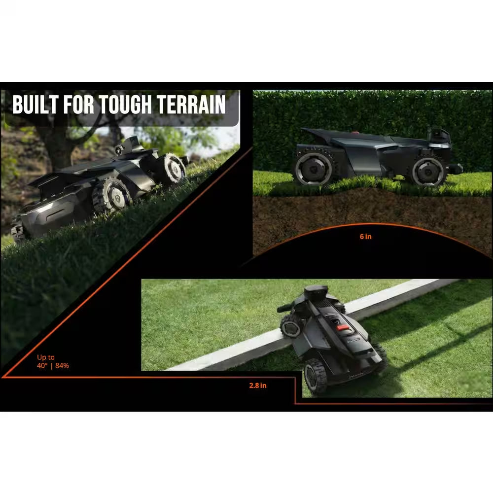 X450 17 In. Robot Lawn Mower (1 1/2 Acre) RTK + 360 Degree Camera, AWD, Weather Adaptive, AI Obstacle Avoidance