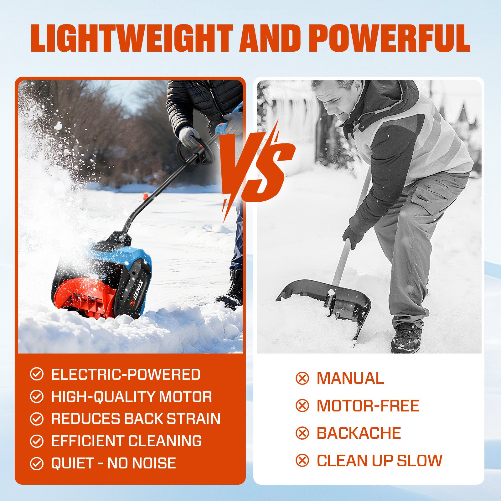 40V 13"Cordless Snow Shovel & Snow Blower,22Ft Throw, 375Lbs/Min, 2-Speed Mode,8000Mah, 6.0Ah Dual Port Charger,Electric Shovel for Driveway,Sidewalk