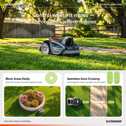 V3 Robot Lawn Mower, Vision AI, 0.15 Acre, Wire-Free | Easy Routine Mowing for First-Time Robot Mower Owners with Small, Simple Yards and Clear Boundaries.