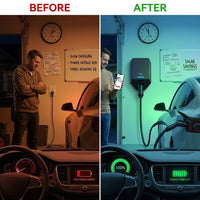 Smart Level 2 EV Charger, Active Load Management, Solar EV Charging Mode, Wi-Fi Enabled, OCPP Compatible & Future-Proof, 40A NEMA 14-50 Plug-In EV Charger for Home with J1772 Connector — Before & After
