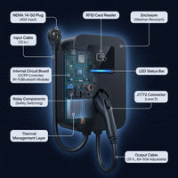 Smart Level 2 EV Charger, Active Load Management, Solar EV Charging Mode, Wi-Fi Enabled, OCPP Compatible & Future-Proof, 40A NEMA 14-50 Plug-In EV Charger for Home with J1772 Connector — How It Works